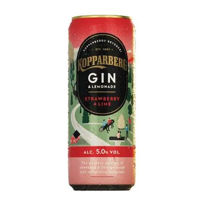 Kopparberg Gin Lemonade StrawberryLime 5% 0.25 l (plech) – Sleviste.cz