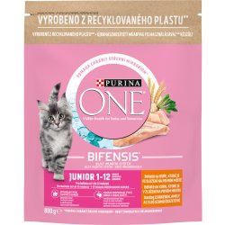 PURINA ONE Granule pro kočky Junior s kuřetem 0,8 kg