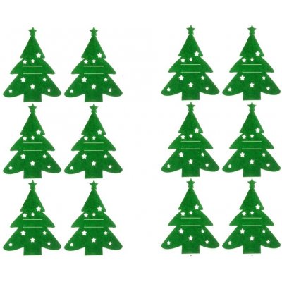 Vánoční prostírání na příbory Stromek zelené sada 12 ks Ruhhy 24824 – Sleviste.cz