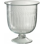 Transparentní skleněná váza na noze Roman glass - Ø 22*25 cm - J-Line by Jolipa – Hledejceny.cz