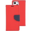 Pouzdro a kryt na mobilní telefon Apple MERCURY FANCY Peněženkový Apple iPhone 14 červené