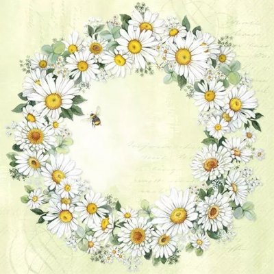 IHR Ideal Home Range ubrousek 33x33cm Kopretinový věnec – Sleviste.cz