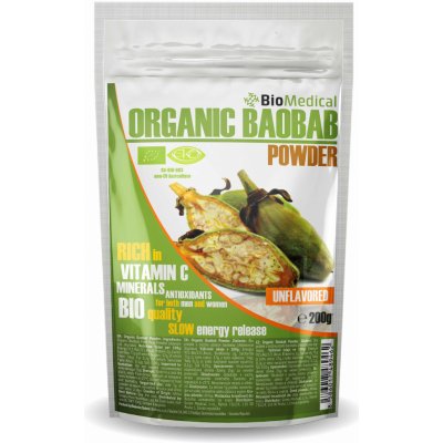 BioMedical Organic Baobab Powder Bio baobab prášek 200 g – Hledejceny.cz