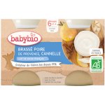 Babybio Brassé z kravského mléka hruška skořice 2 x 130 g – Zboží Dáma