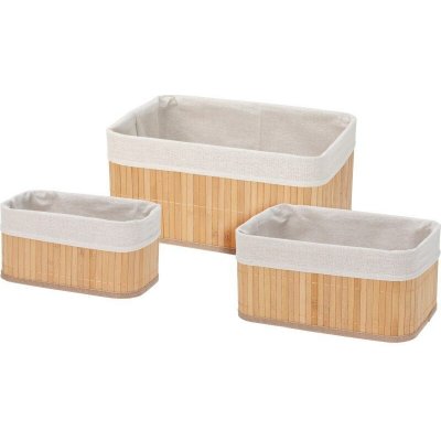 HOMESTYLING Košíky do koupelny úložné sada 3 ks bambus KO-KR8100530 – Hledejceny.cz
