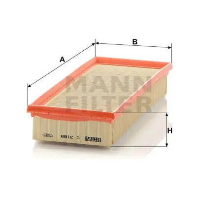 MANN FILTER Vzduchový filtr C 3188 – Hledejceny.cz
