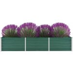 VidaXL Vyvýšený záhon pozinkovaná ocel 240 x 80 x 45 cm zelený – Zbozi.Blesk.cz