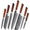 Sada nožů Iwaki sada damaškových kuchyňských nožů hnědá