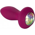 CalExotics Petite Crystal Probe fialový silikonový vibrační anální šperk 9,5 x 3,2 cm – Zboží Dáma
