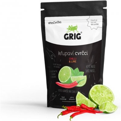 Grig křupaví cvrčci s příchutí chilli a limetky 20 g