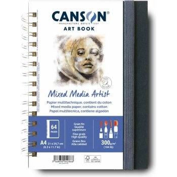 Canson Mixed Media Artist Skicák v lepené vazbě A4 300g 25 listů