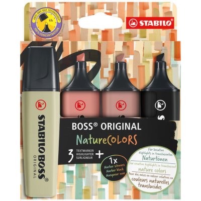 Stabilo Boss Original NatureCOLORS 4 barvy 2-5 mm 70/4-2-3 – Zbozi.Blesk.cz