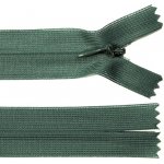 Spirálový zip no.3 skrytý nerozepínací 35cm - více barev color: 673 tmavě zelená – Hledejceny.cz