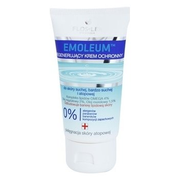 FlosLek Pharma Emoleum regenerační a ochranný krém na obličej a tělo Omega Lipid Complex 4% Almond Oil 2% Apricot Oil 1,5% 75 ml