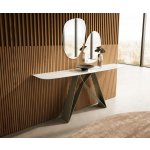 Delife Edge oválný tvar 140×40 cm keramika Patagonia leštěná Conos kov černá – Zboží Mobilmania
