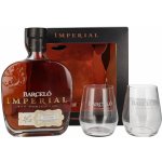 Ron Barceló Imperial 38% 0,7 l (dárkové balení 2 sklenice) – Hledejceny.cz