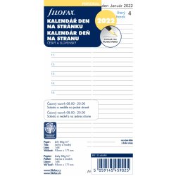 Filofax kalendář 2022 ČJ+SJ den/1 stránka