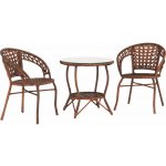 Kondela JARUB Zahradní ratanový set 1+2, hnědá – Zboží Dáma