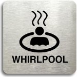 Accept Piktogram "whirlpool II" (80 × 80 mm) (stříbrná tabulka - černý tisk bez rámečku) – Zbozi.Blesk.cz