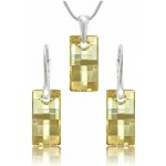 Swarovski Elements Queen Baguette krystal Stříbrná sada 39022.2 – Sleviste.cz