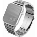 Uniq Strova článkový ocelový řemínek pro Apple Watch 45mm / 44mm / 42mm - stříbrný UNIQ-44MM-STRVSIL