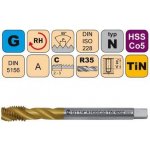NÁSTROJE CZ Závitník strojní G1" A HSSCo5 TiN DIN 5156 RSP35 - 4062 - CZZ4062-G1"-A – Hledejceny.cz