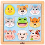 Woody zvířecí hlavičky domáci baby skládačka na desce 18 dílků – Zboží Dáma Woody zvířecí hlavičky domáci baby skládačka na desce 18 dílků – Zboží Dáma