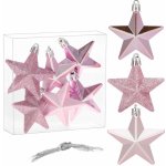 SPRINGOS Hvězdičky růžové sada 6ks vánoční ozdoby CA1150-XG – Hledejceny.cz