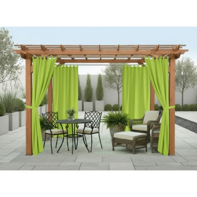 MyBestHome Venkovní zahradní závěs s poutky SANTIAGO 155x190 cm limonka – Hledejceny.cz