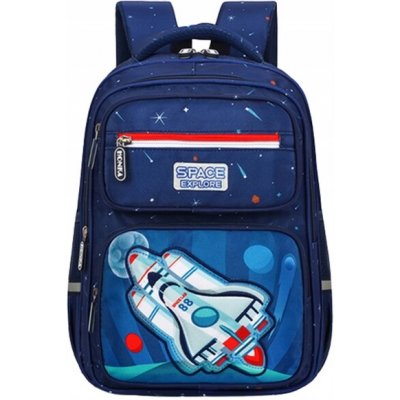 Školní Batoh Dětský s hrudním popruhem Tmavě modrý Raketa Vesmír 20L 41cm – Hledejceny.cz