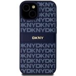 DKNY PU Leather Repeat Pattern Tonal Stripe pro iPhone 15 Blue – Zboží Mobilmania