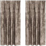 Aksamitové závěsy 2 ks s kroužky Cappuccino 175x140 cm – Hledejceny.cz
