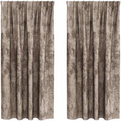 Aksamitové závěsy 2 ks s kroužky Cappuccino 175x140 cm – Hledejceny.cz