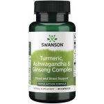 Swanson Rhodiola Ashwagandha a Ginseng Complex 60 kapslí – Hledejceny.cz