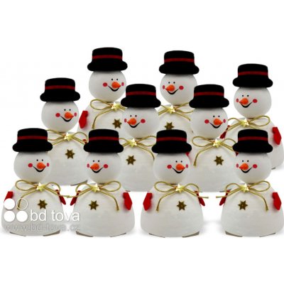 BD-TOVA Sněhulák se zlatou mašlí 1 ks - sady k dotvoření – Zboží Dáma