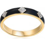 iZlato Forever Pánský briliantový prsten s černou glazurou IZBR1014 – Zboží Mobilmania