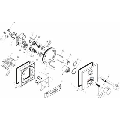 Hansgrohe Ecostat Square 15714000 – Zboží Mobilmania