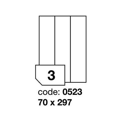 Rayfilm R0100.0523A samolepící 70x297mm bílé 100 listů – Zboží Dáma