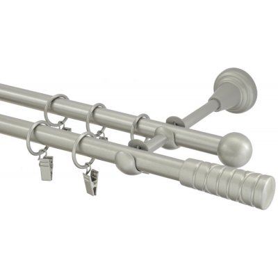 HEBR Garnýž Torino matná stříbrná dvojitá 190 cm – Sleviste.cz