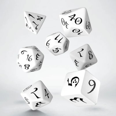Sada 7 kostek classic dice set černá/bílá – Zboží Živě