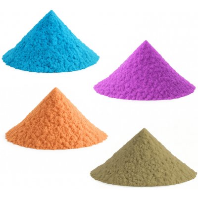 Aga4Kids Set kinetických písků 4 kg Fialový, Oranžový, Přírodní a Modrý – Zboží Dáma