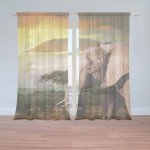 Záclony Slon z profilu: 2 ks - 150x250 cm - Sablio – Hledejceny.cz