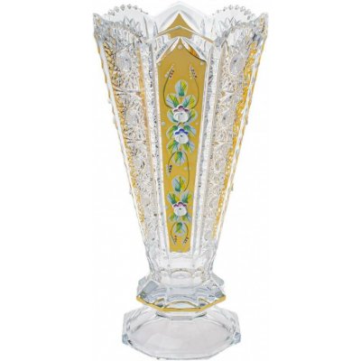Bohemia Crystal broušená váza Stella zlacená 355mm – Hledejceny.cz