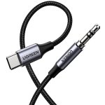 Ugreen AV143 mini jack 3,5 mm AUX na USB-C, 1m, šedý – Zboží Mobilmania