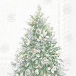 Ubrousek 33 x 33 cm Vánoční stromeček – Zboží Dáma