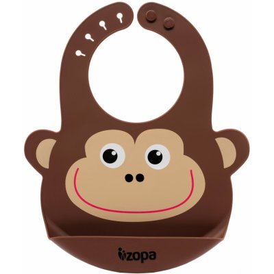 Zopa silikonový bryndák Monkey – Zboží Mobilmania
