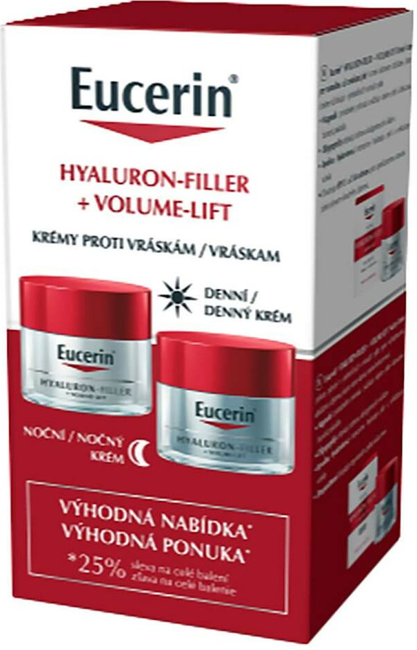 Eucerin Hyaluron-Filler + Volume-Lift denní + noční krém 2 x 50 ml dárková sada
