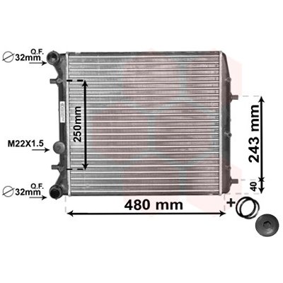 VAN WEZEL Chladič, chlazení motoru 76002005 – Sleviste.cz