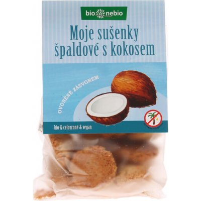 BioNebio Bio Moje sušenky špaldové s kokosem 130 g – Zbozi.Blesk.cz