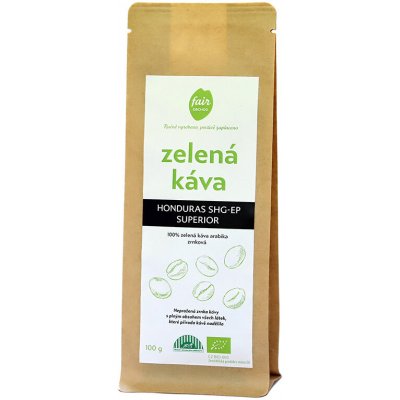Fairobchod Bio zelená Káva z Hondurasu zrnková 0,1 kg – Hledejceny.cz